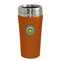 16 Oz. Orange Stainless Steel Soft Touch Tumbler